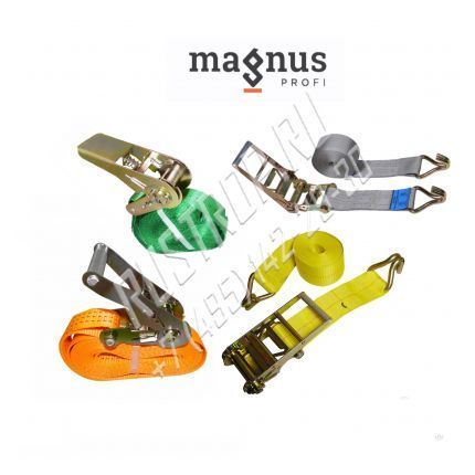 Товар Ремни для стяжки груза (Magnus-Profi) 6 м Фото товара Ремни для стяжки груза (Magnus-Profi) 6 м