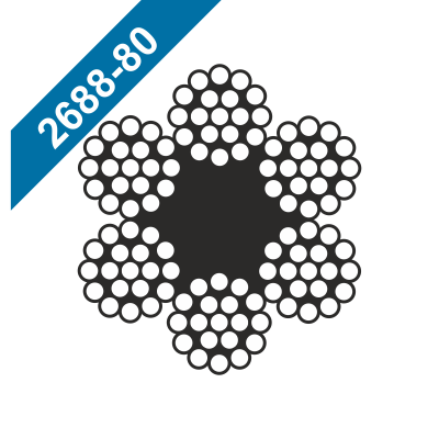 Канат стальной ГОСТ 2688-80 двойной свивки ЛК-Рх19 (1+6+6/6)+1oc 263м Канат стальной ГОСТ 2688-80 двойной свивки ЛК-Рх19 (1+6+6/6)+1oc 263м